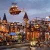 steampunk world city