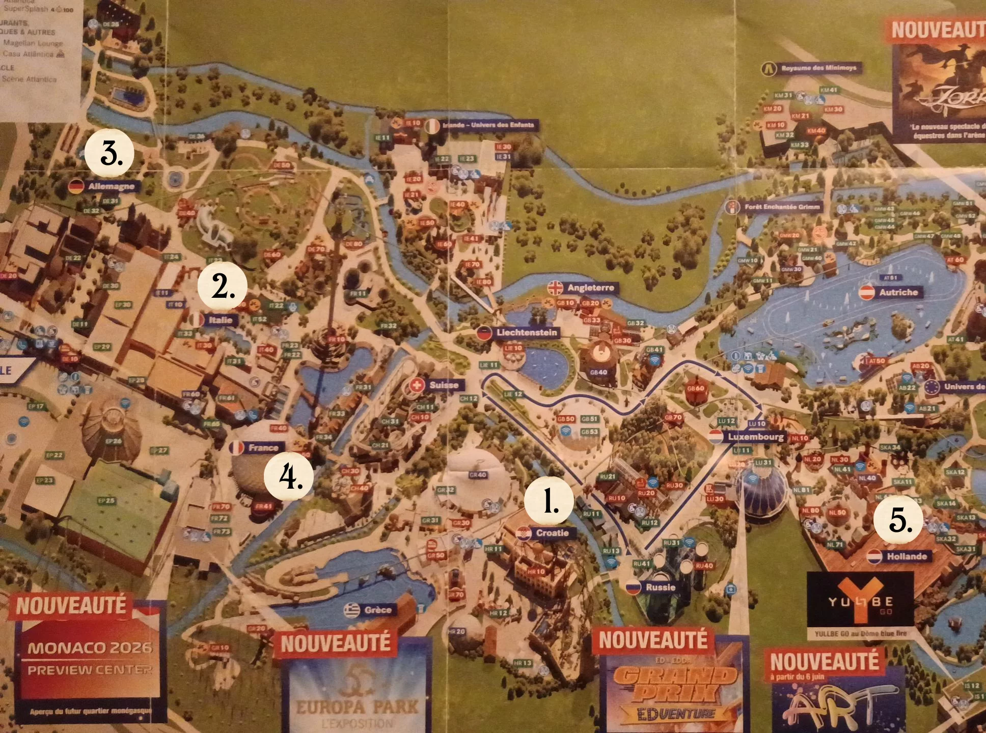 Carte d'Europa Park (2025)
