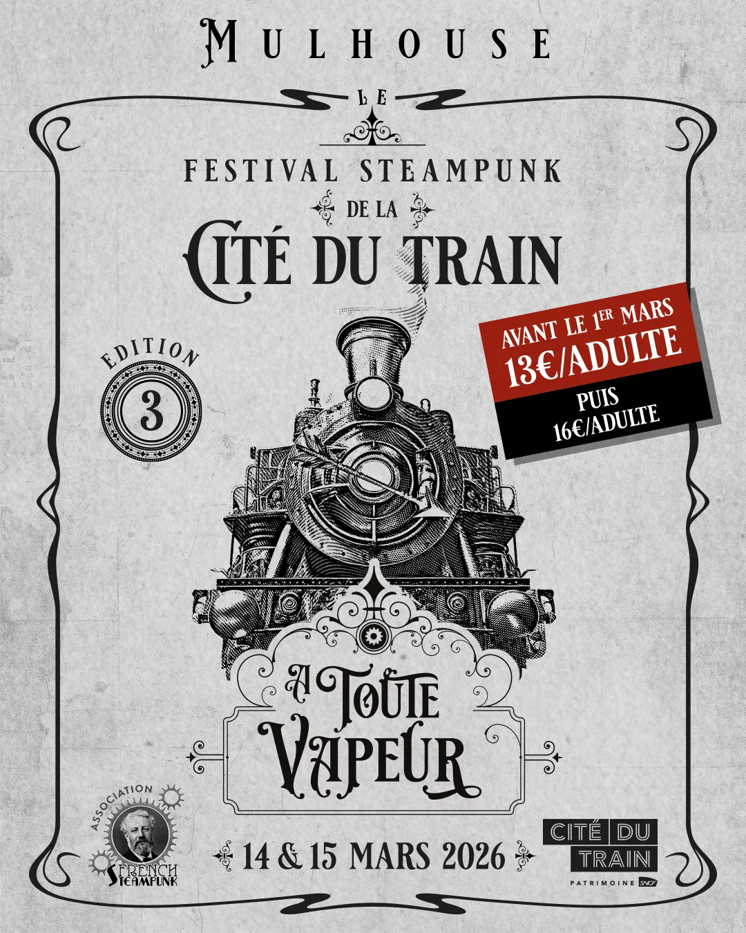 à Toute vapeur - Festival Steampunk à la cité du train à Mulhouse